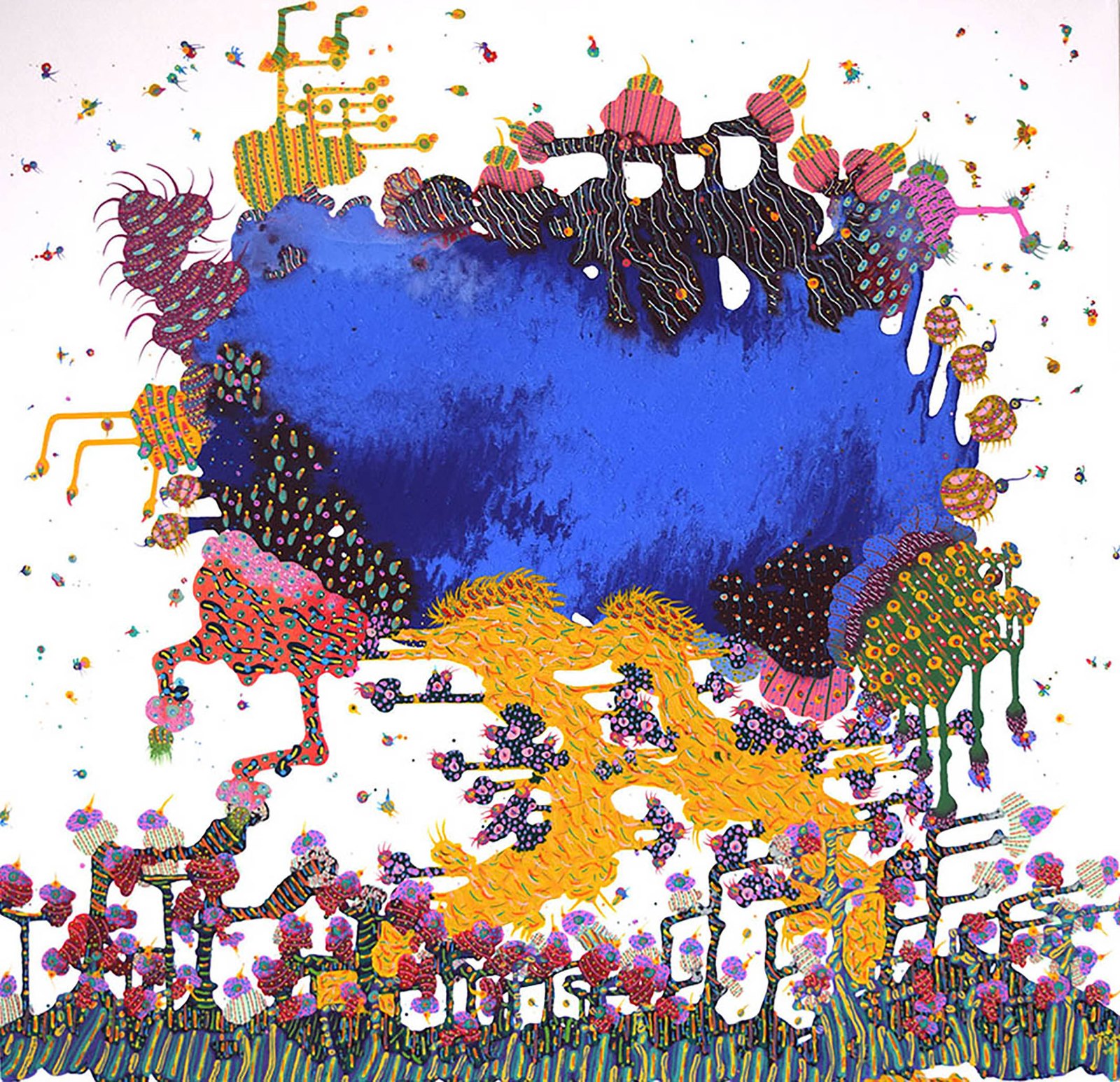 Force of Nature — Acrylic and paint marker on canvas, 2025