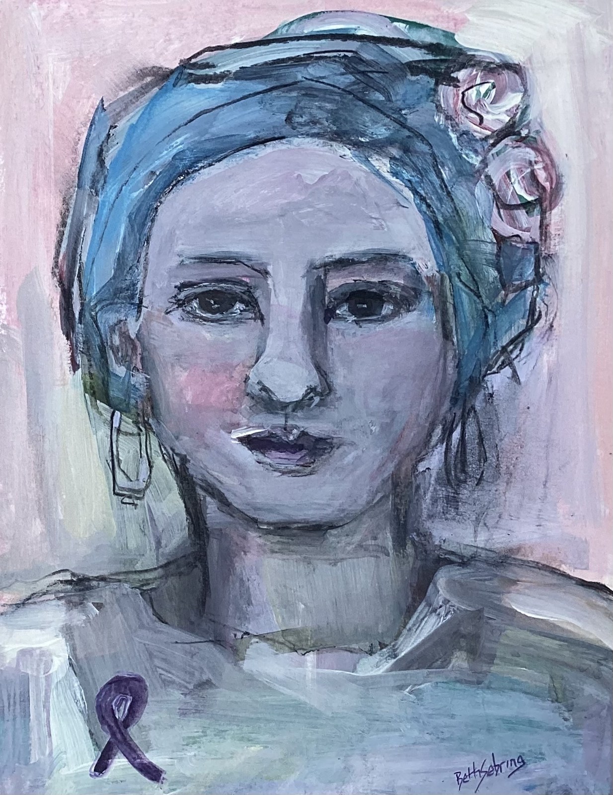 Survivor — Acrylic, charcoal and pigment stick on paper